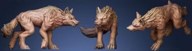 3D мадэль Волк Страшный Волк (STL)